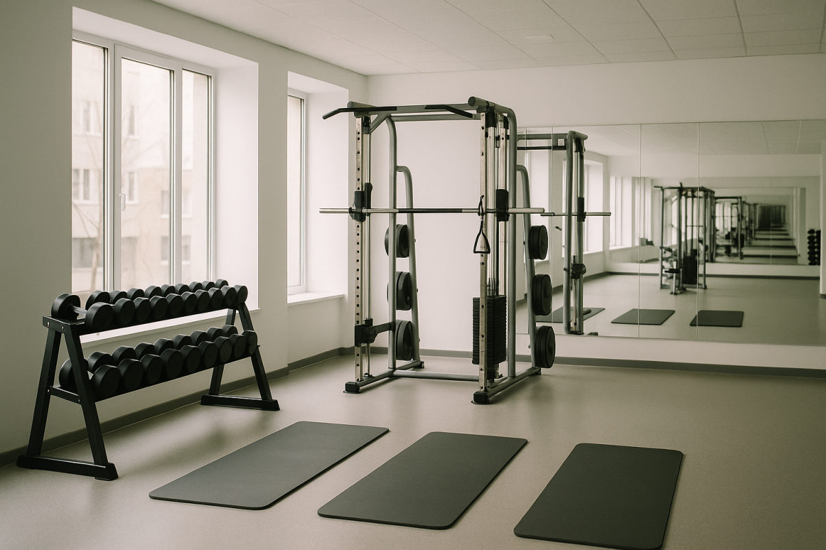 Praktische Zertifikatsprüfung zur Fitnesstrainerin im modernen Trainingsstudio