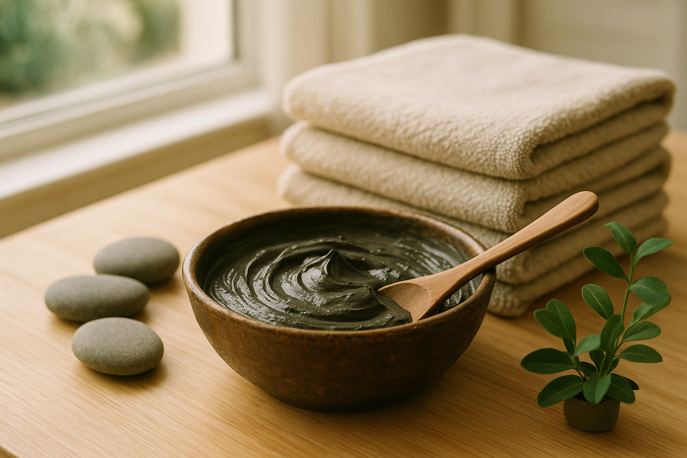 Fango-Packung mit warmem Mineralschlamm im Spa