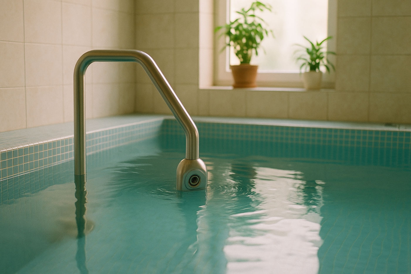 Unterwasserdruckstrahl-Massagedüse in einem Wellness-Therapiebecken