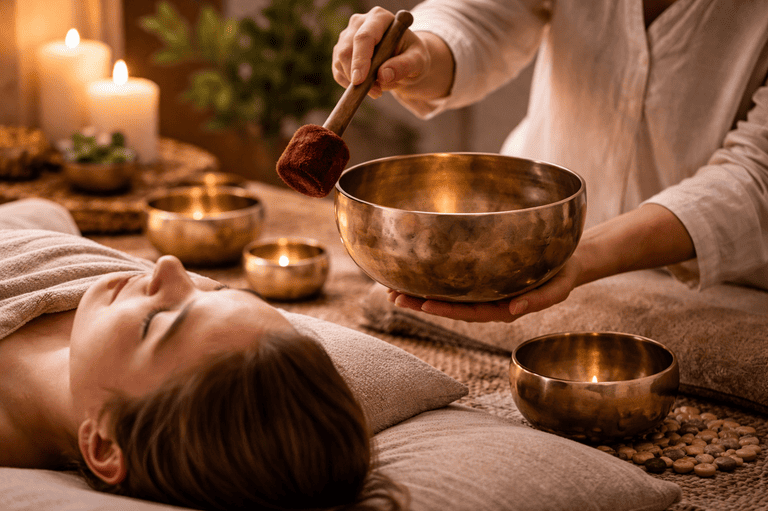 Klangschalentherapie für Tiefenentspannung