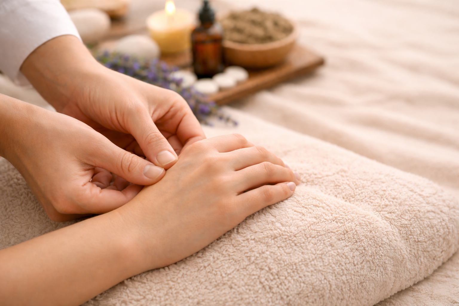 Akupressur für Stressabbau