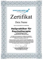 Heilpraktiker/in für Psychotherapie Zertifikat